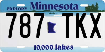 MN license plate 787TKX