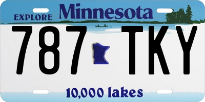 MN license plate 787TKY