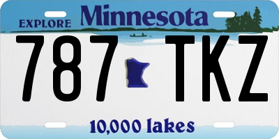 MN license plate 787TKZ