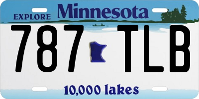 MN license plate 787TLB