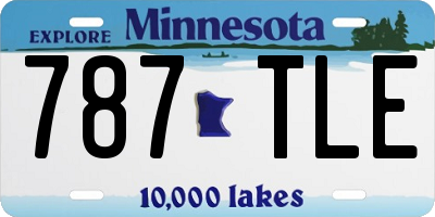 MN license plate 787TLE