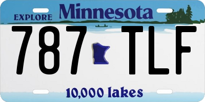 MN license plate 787TLF