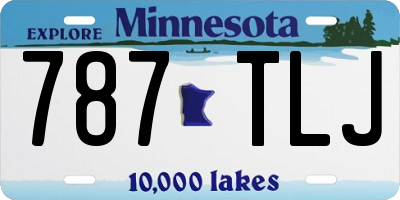 MN license plate 787TLJ