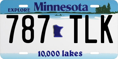 MN license plate 787TLK