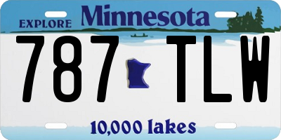 MN license plate 787TLW