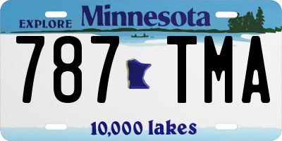 MN license plate 787TMA