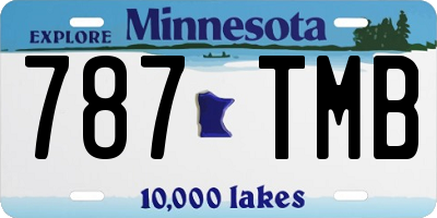MN license plate 787TMB