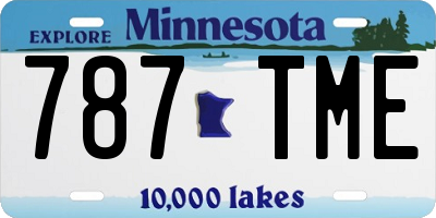 MN license plate 787TME