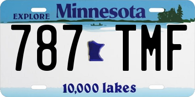 MN license plate 787TMF