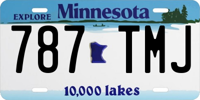 MN license plate 787TMJ