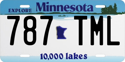 MN license plate 787TML