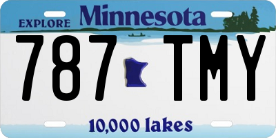 MN license plate 787TMY
