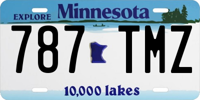 MN license plate 787TMZ