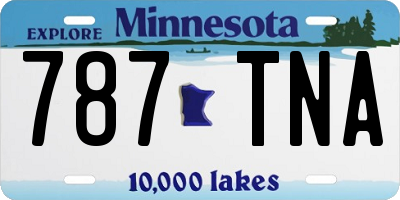 MN license plate 787TNA