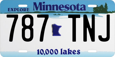 MN license plate 787TNJ