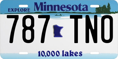 MN license plate 787TNO