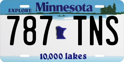 MN license plate 787TNS