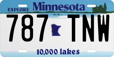 MN license plate 787TNW