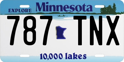 MN license plate 787TNX
