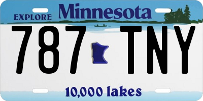 MN license plate 787TNY