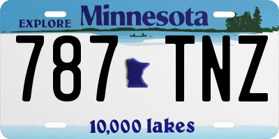 MN license plate 787TNZ