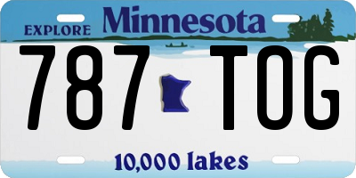 MN license plate 787TOG