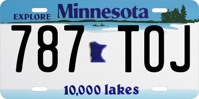 MN license plate 787TOJ