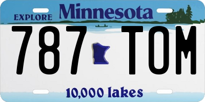 MN license plate 787TOM