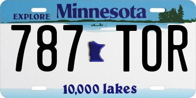 MN license plate 787TOR