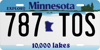 MN license plate 787TOS
