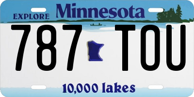 MN license plate 787TOU