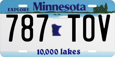 MN license plate 787TOV
