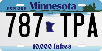 MN license plate 787TPA