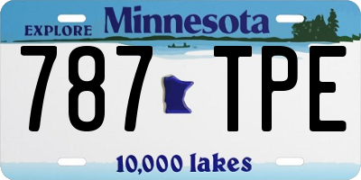 MN license plate 787TPE