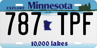 MN license plate 787TPF