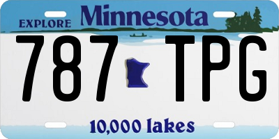 MN license plate 787TPG