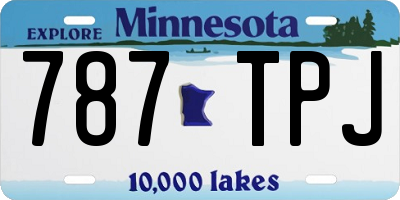 MN license plate 787TPJ