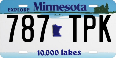 MN license plate 787TPK