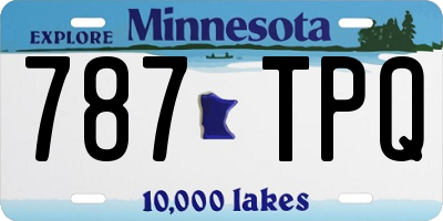 MN license plate 787TPQ