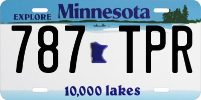 MN license plate 787TPR