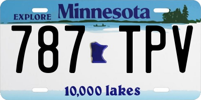 MN license plate 787TPV