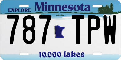 MN license plate 787TPW