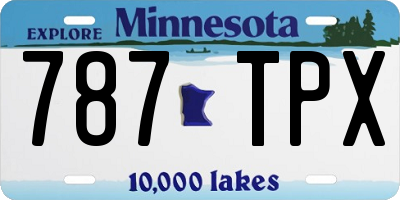 MN license plate 787TPX