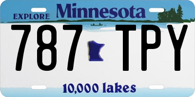 MN license plate 787TPY
