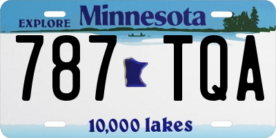 MN license plate 787TQA