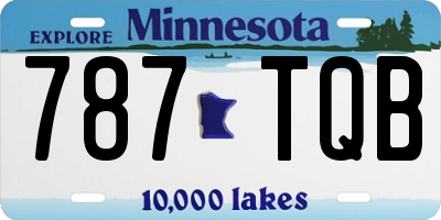 MN license plate 787TQB