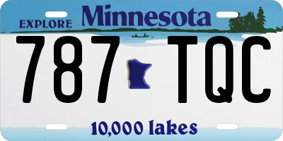 MN license plate 787TQC