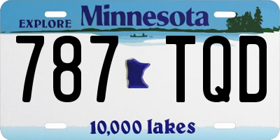 MN license plate 787TQD