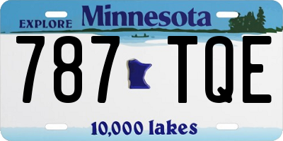 MN license plate 787TQE