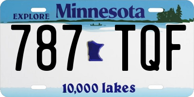 MN license plate 787TQF